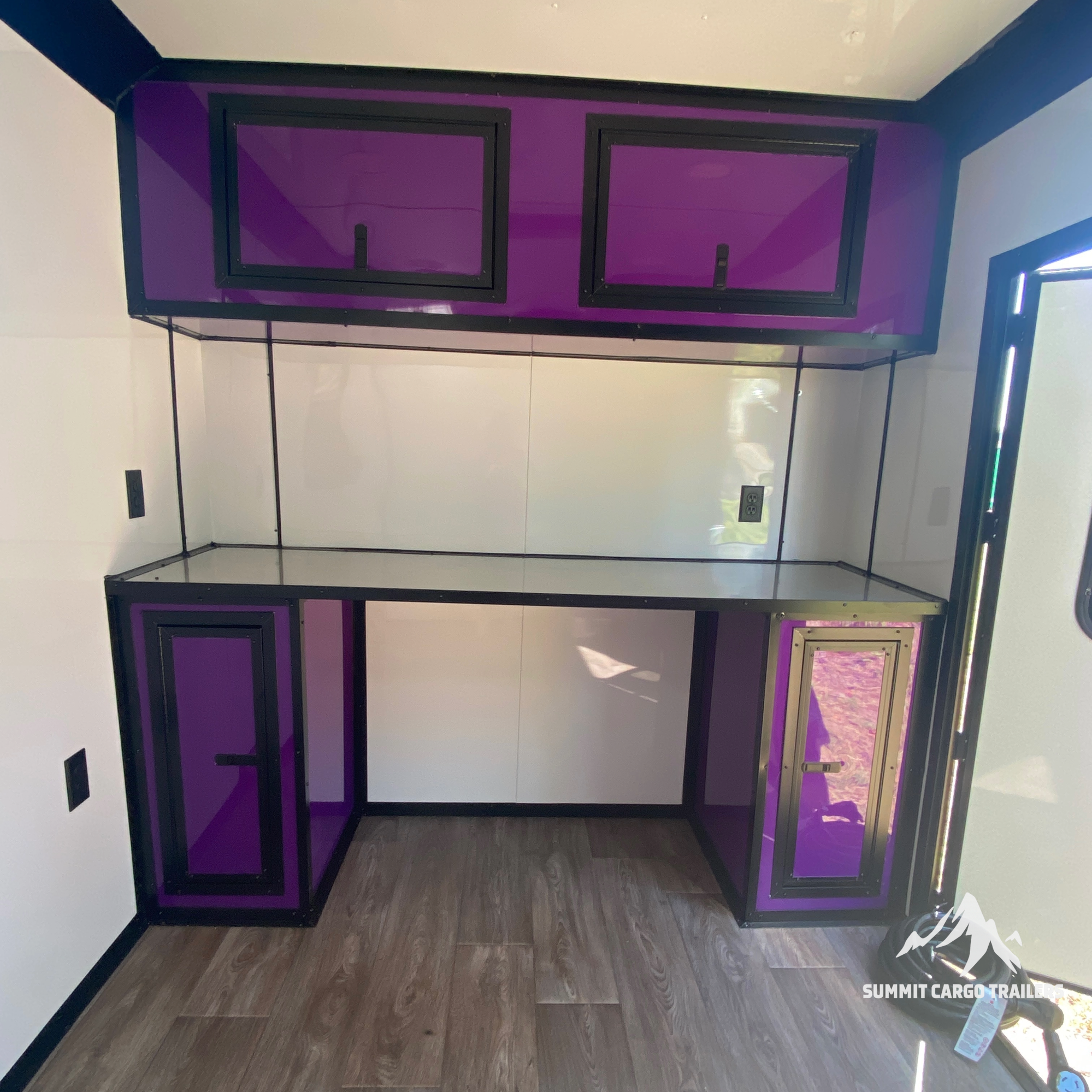 7X12TA Purple Pet Grooming Trailer
