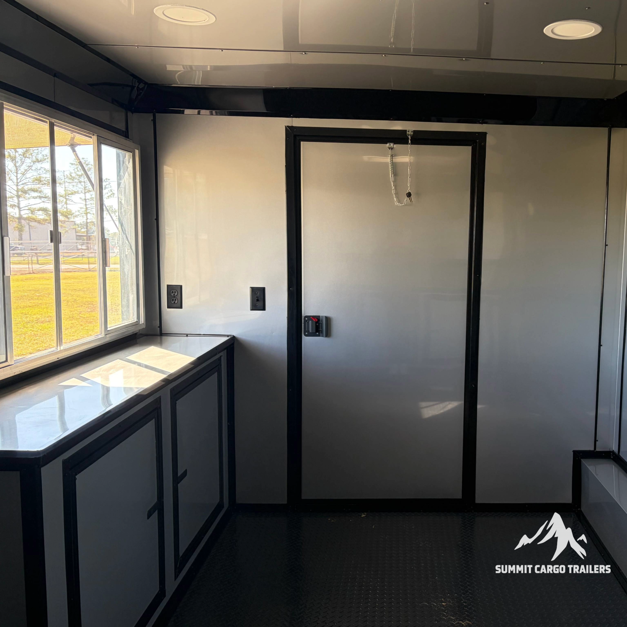 8.5X20TA Pewter Concession Porch Trailer