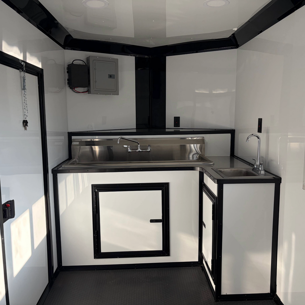 6X12SA White Concession Trailer