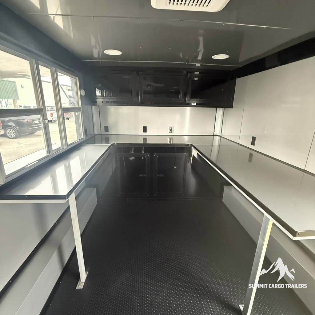 8.5X14TA Black Concession Trailer