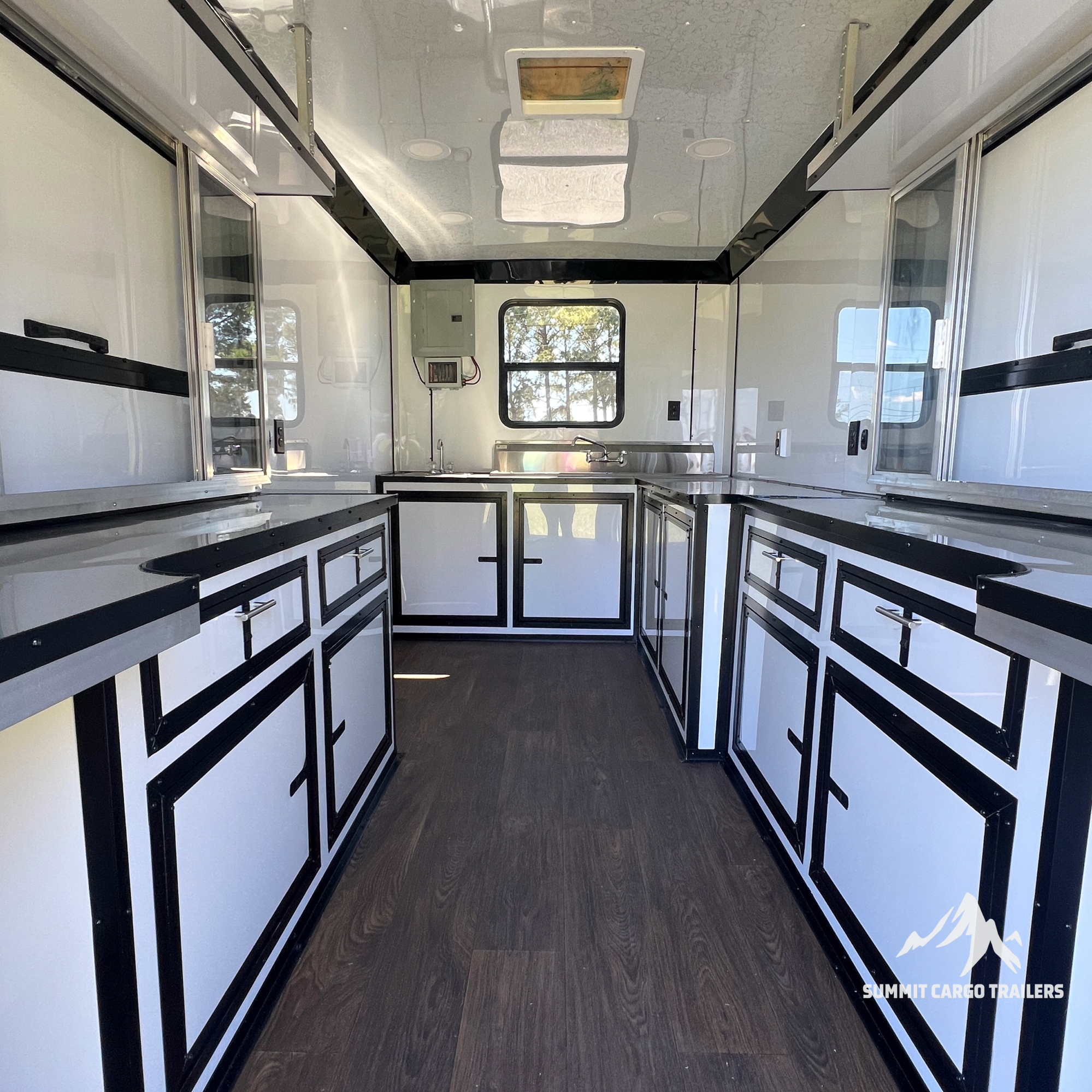 7X14TA Black Concession Trailer