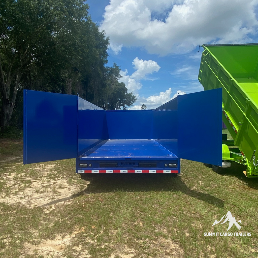 7X16TA Bright Blue Dump Trailer