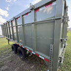 8.5X20TA Army Green Dump Trailer