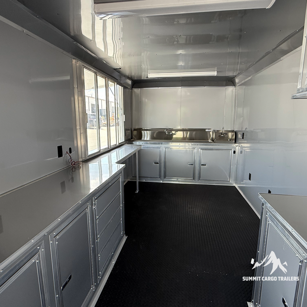 8.5X26TA3 Silver Concession Porch Trailer