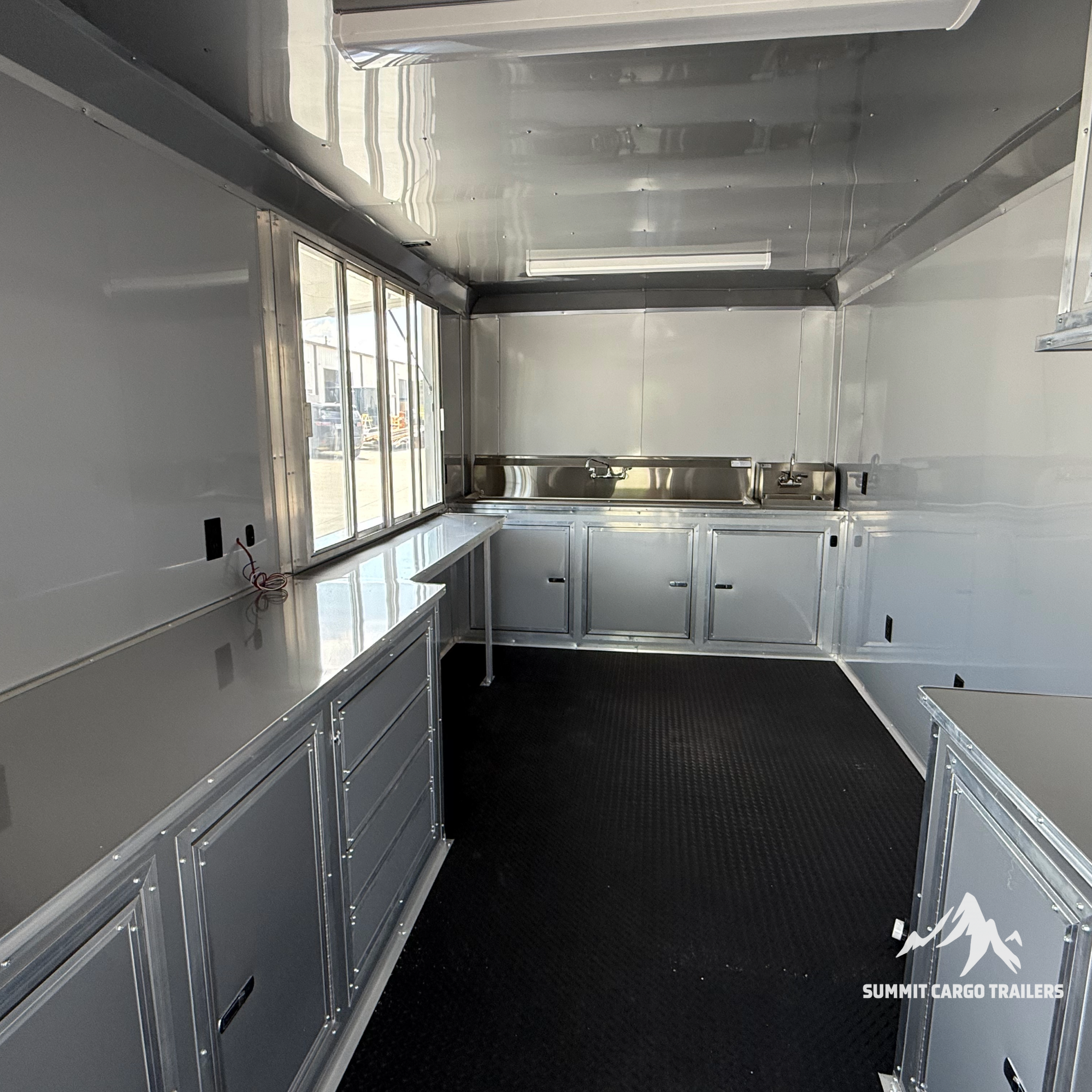 8.5X26TA3 Silver Concession Porch Trailer
