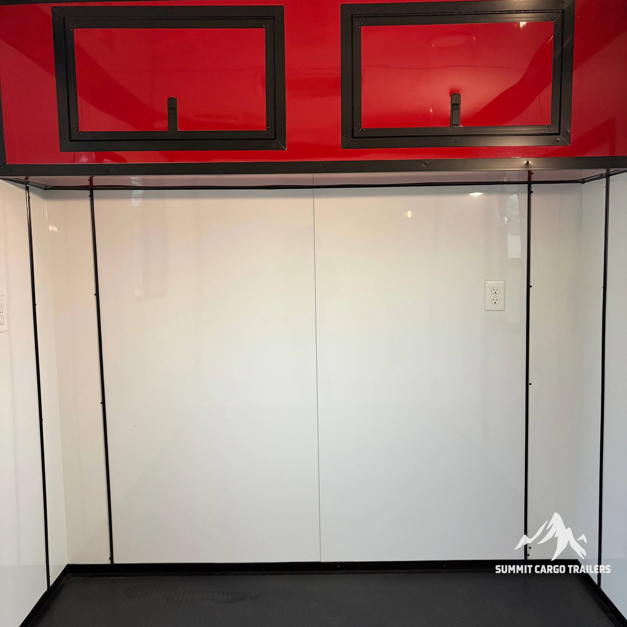 7X12TA Red & Black Pet Grooming Trailer