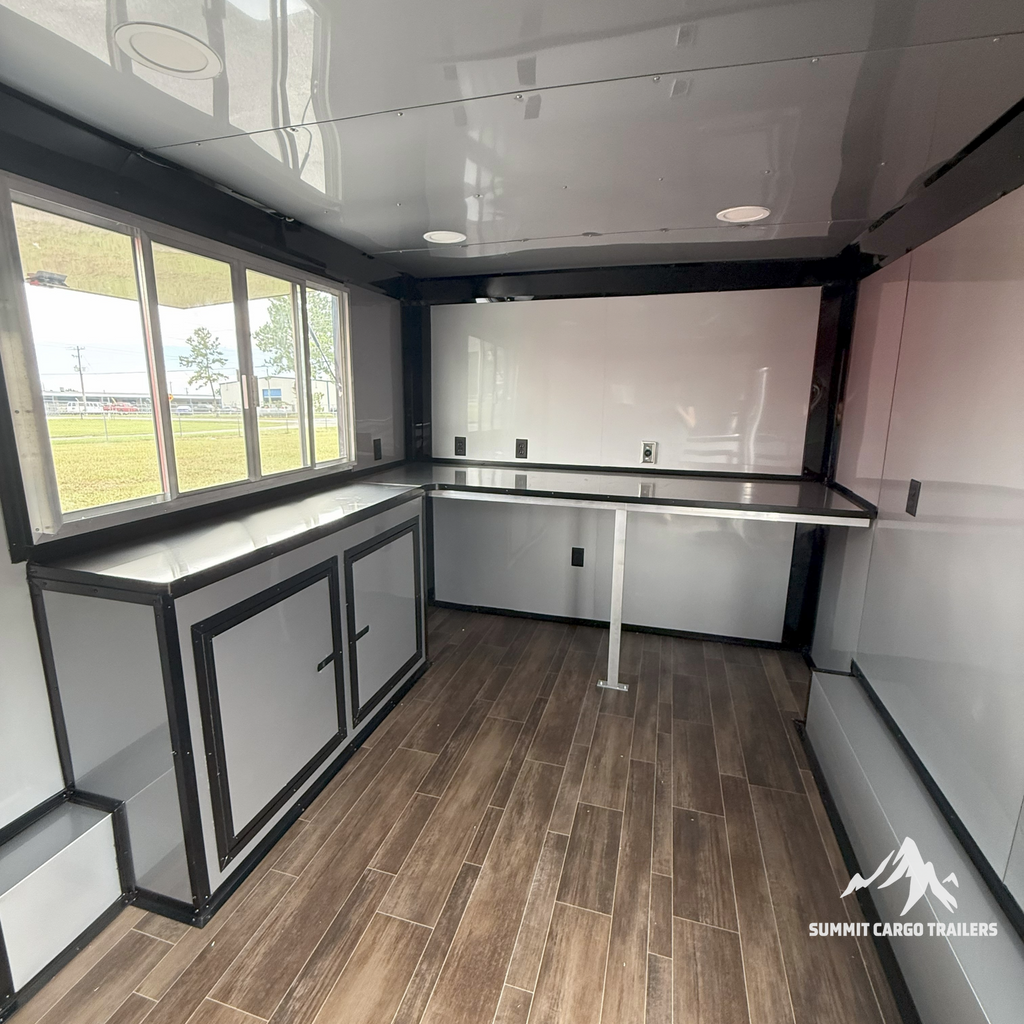 8.5X14TA White Beverage Concession Trailer