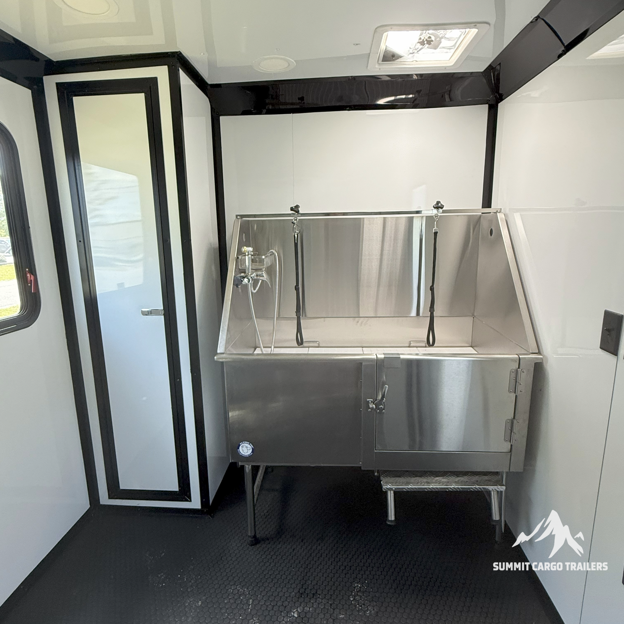 7X14TA Water Blue Dog Grooming Trailer