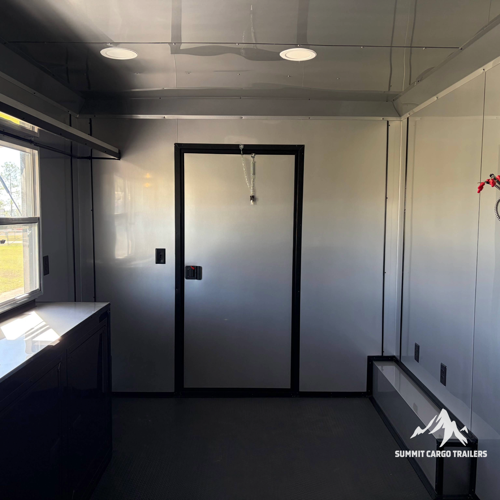 8.5X24TA3 White Concession Porch Trailer