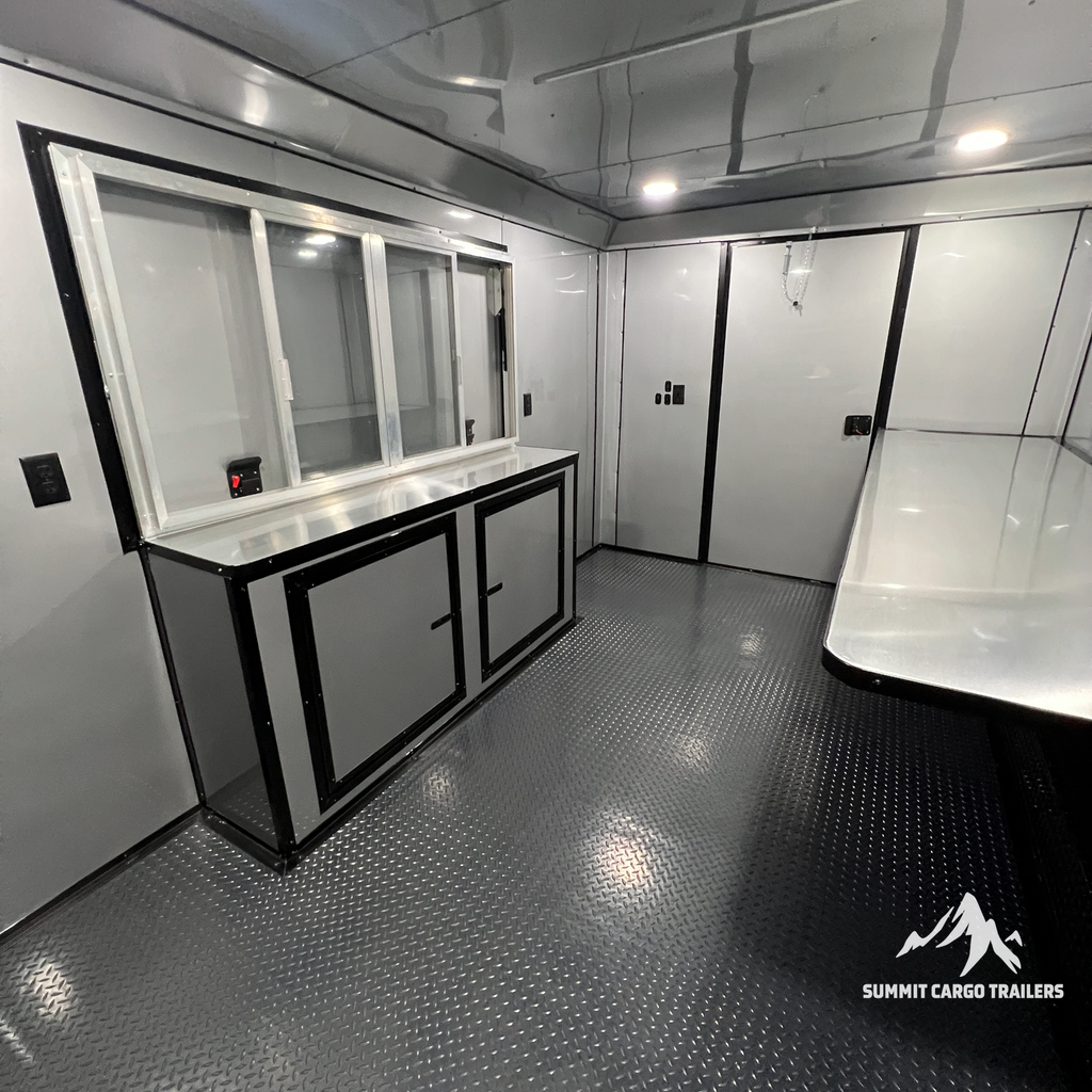 8.5X16TA Black Concession Trailer