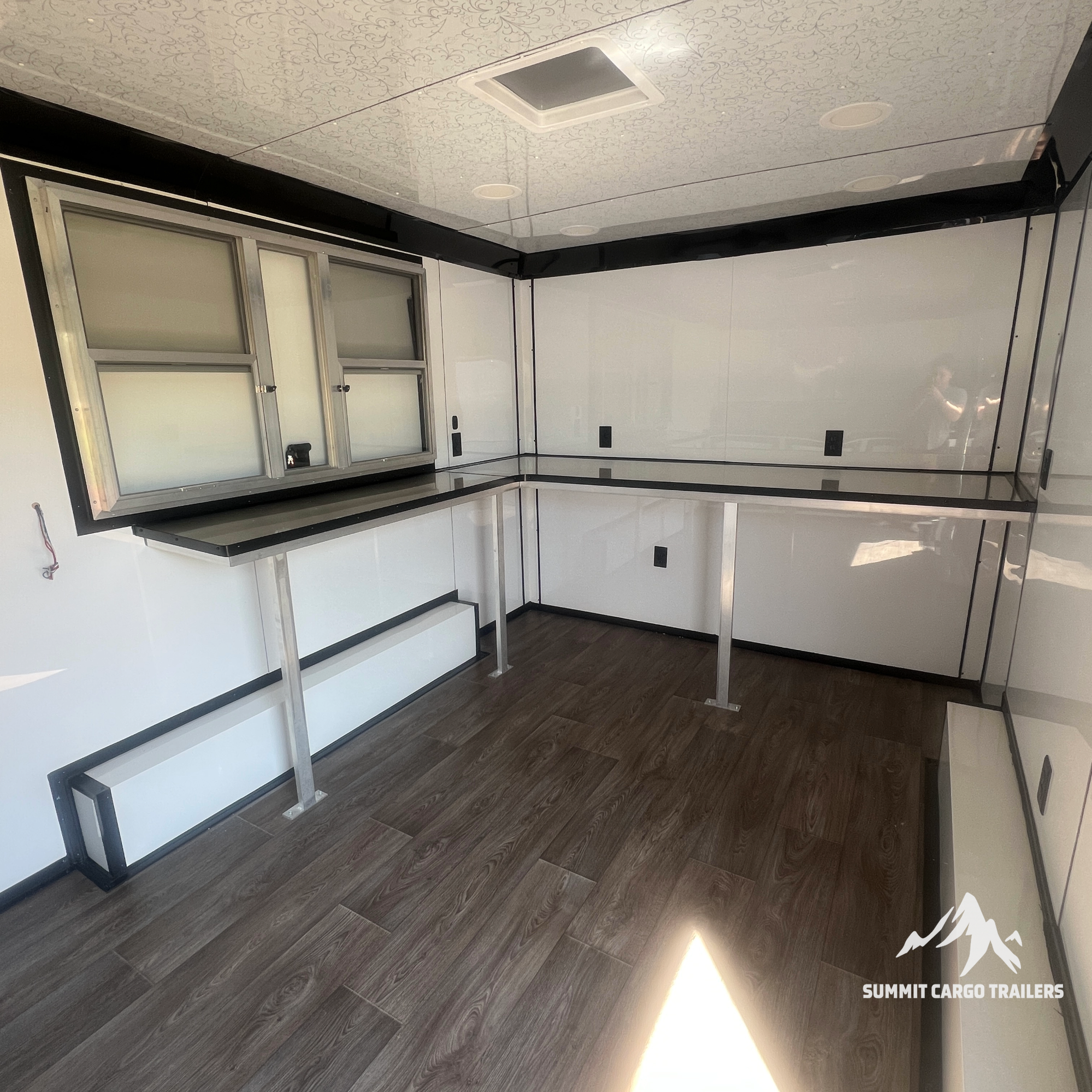 8.5X14TA White Concession Trailer