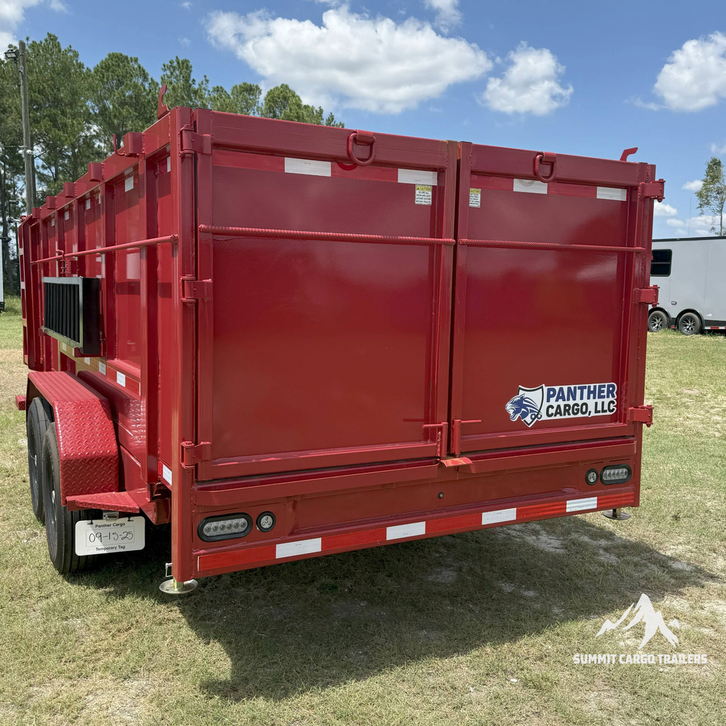 7X16TA Red Dump Trailer