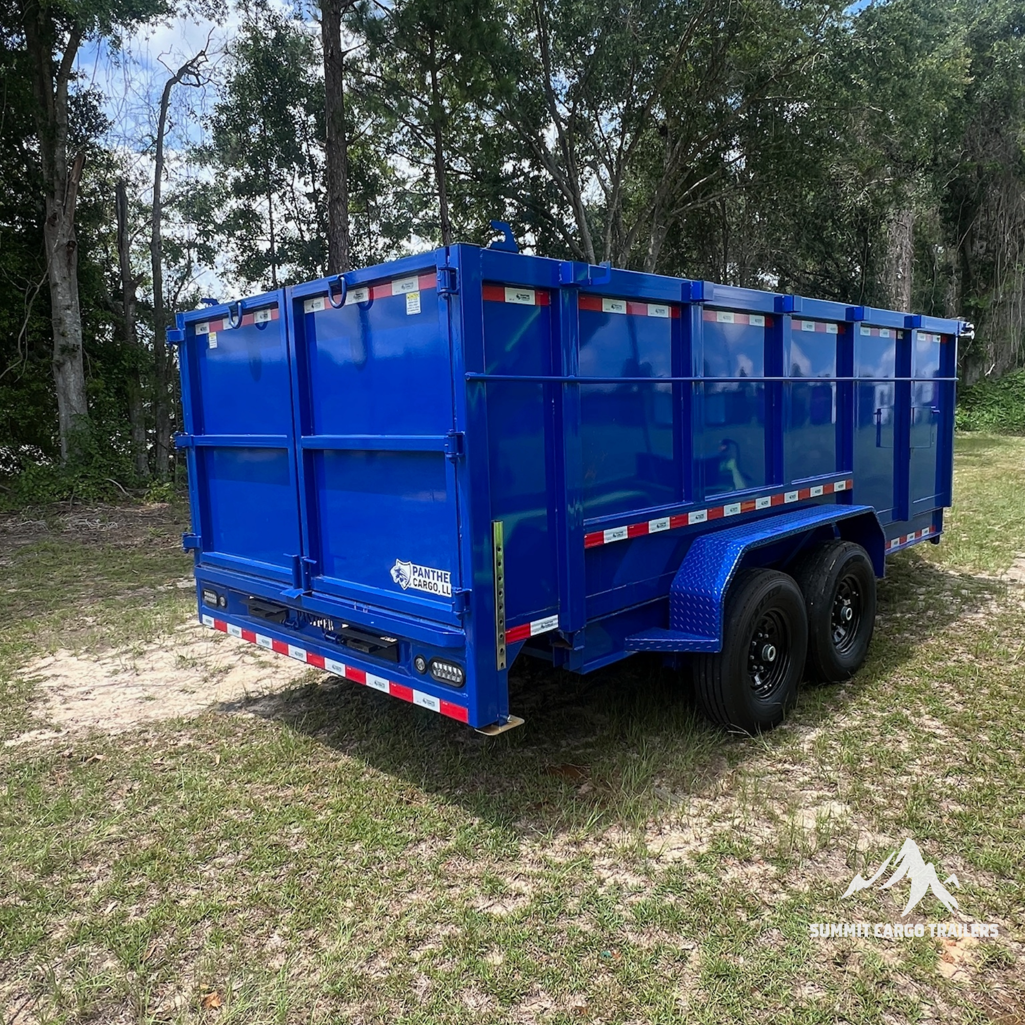7X16TA Bright Blue Dump Trailer