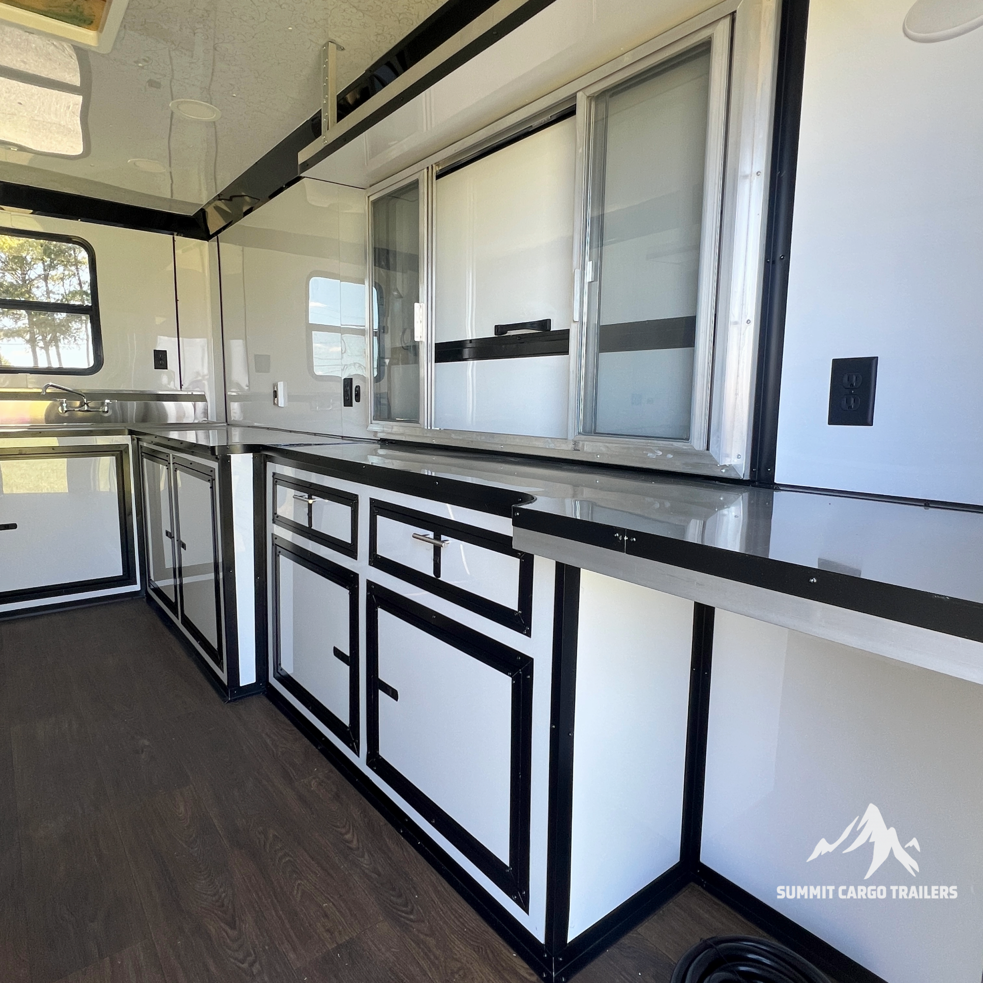 7X14TA Black Concession Trailer