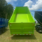 7X16TA Lime Green Dump Trailer