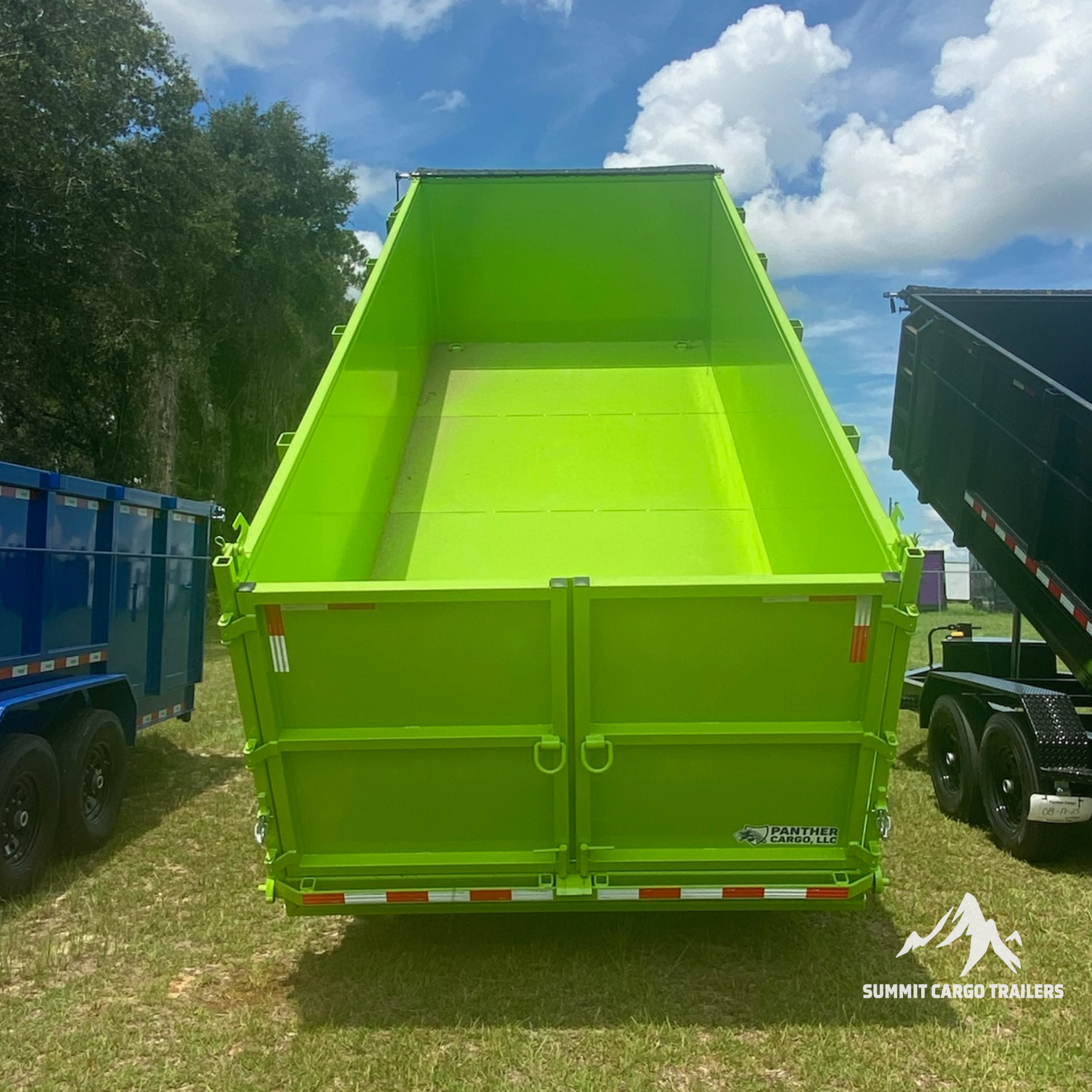 7X16TA Lime Green Dump Trailer