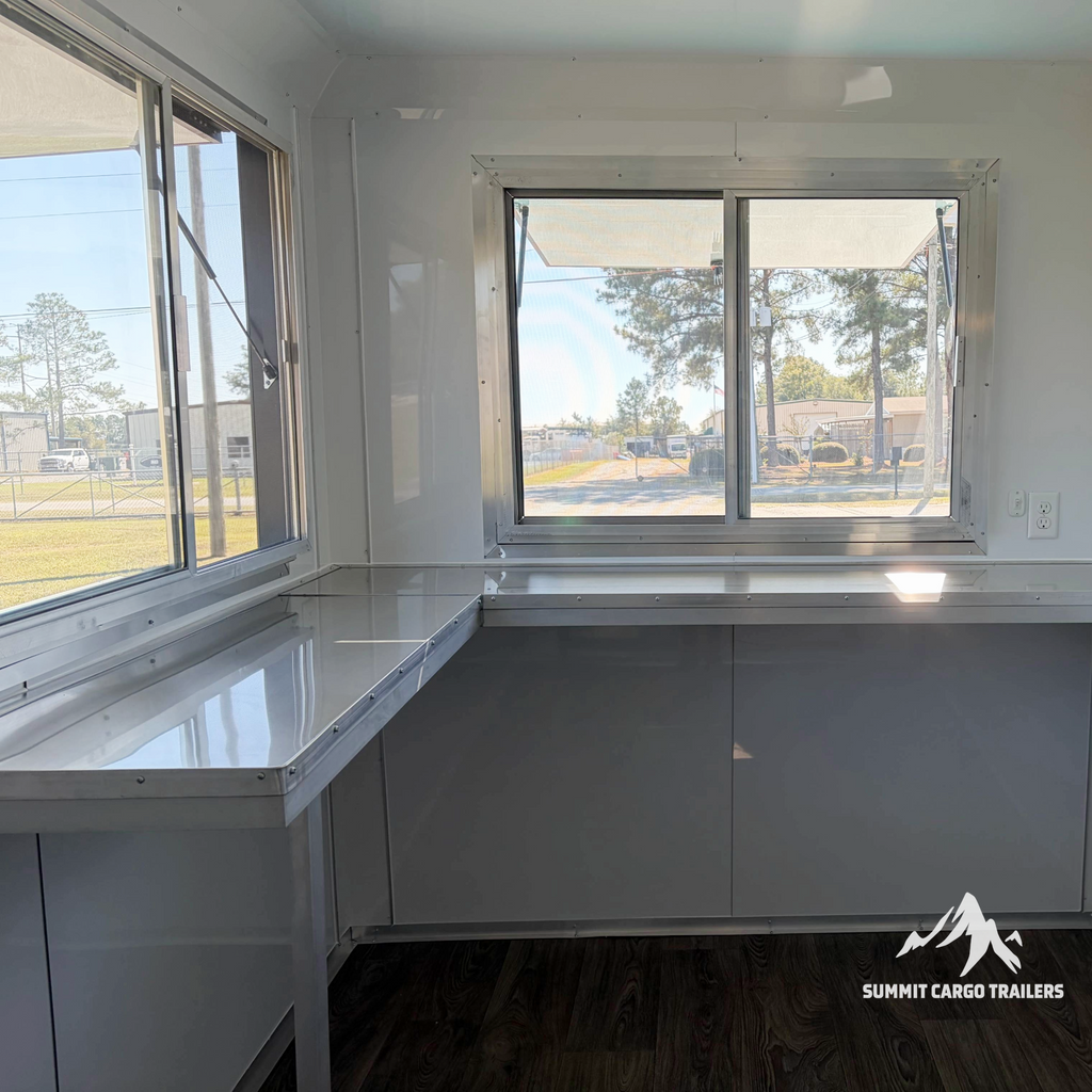 7X12TA Water Blue Concession Trailer