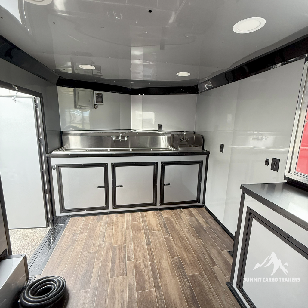 8.5X14TA White Beverage Concession Trailer