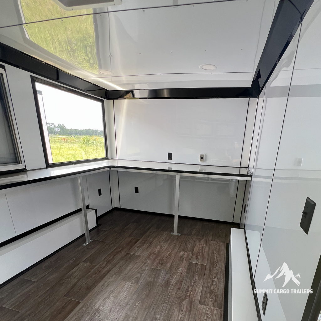 8.5X14TA Pink Beverage Concession Trailer