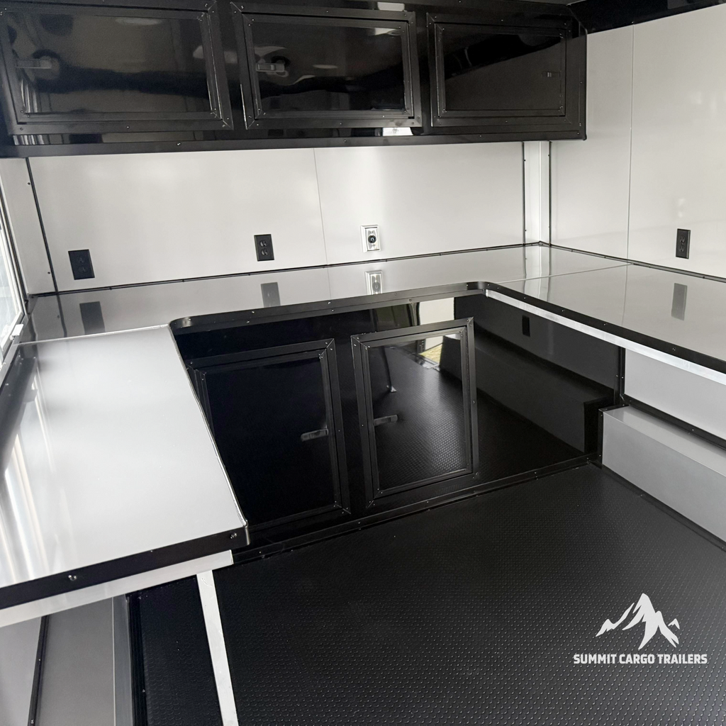 8.5X14TA Black Concession Trailer