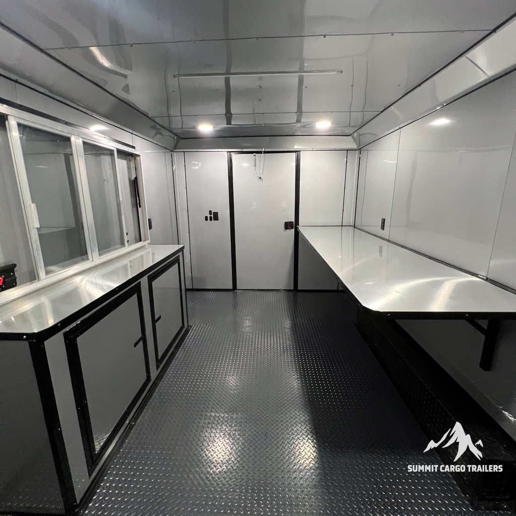 8.5X16TA Black Concession Trailer