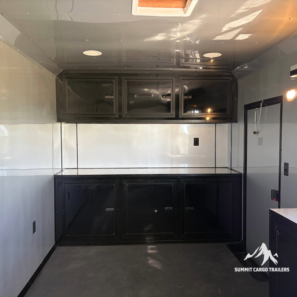 8.5X24TA3 White Concession Porch Trailer