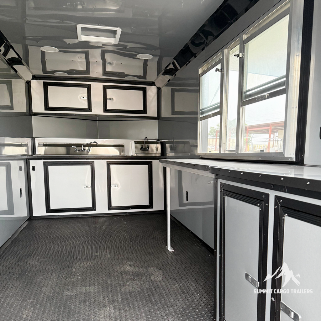 7X16TA Purple & Black Concession Trailer