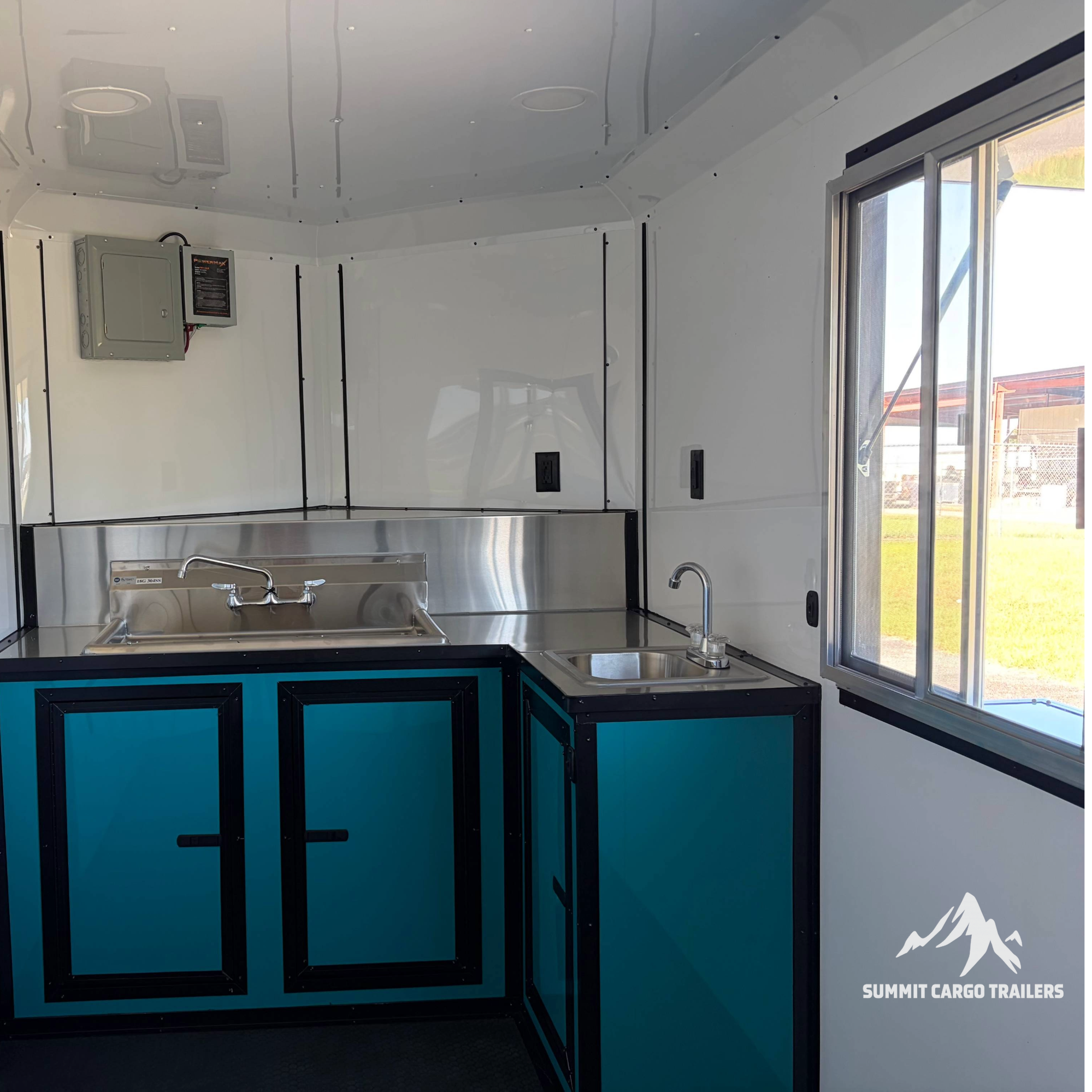 6X12TA Water Blue Concession Trailer