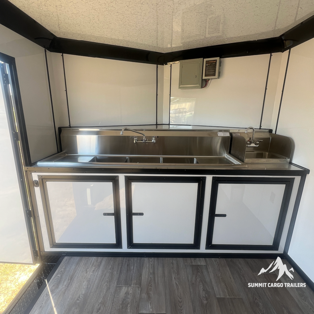 8.5X14TA White Concession Trailer