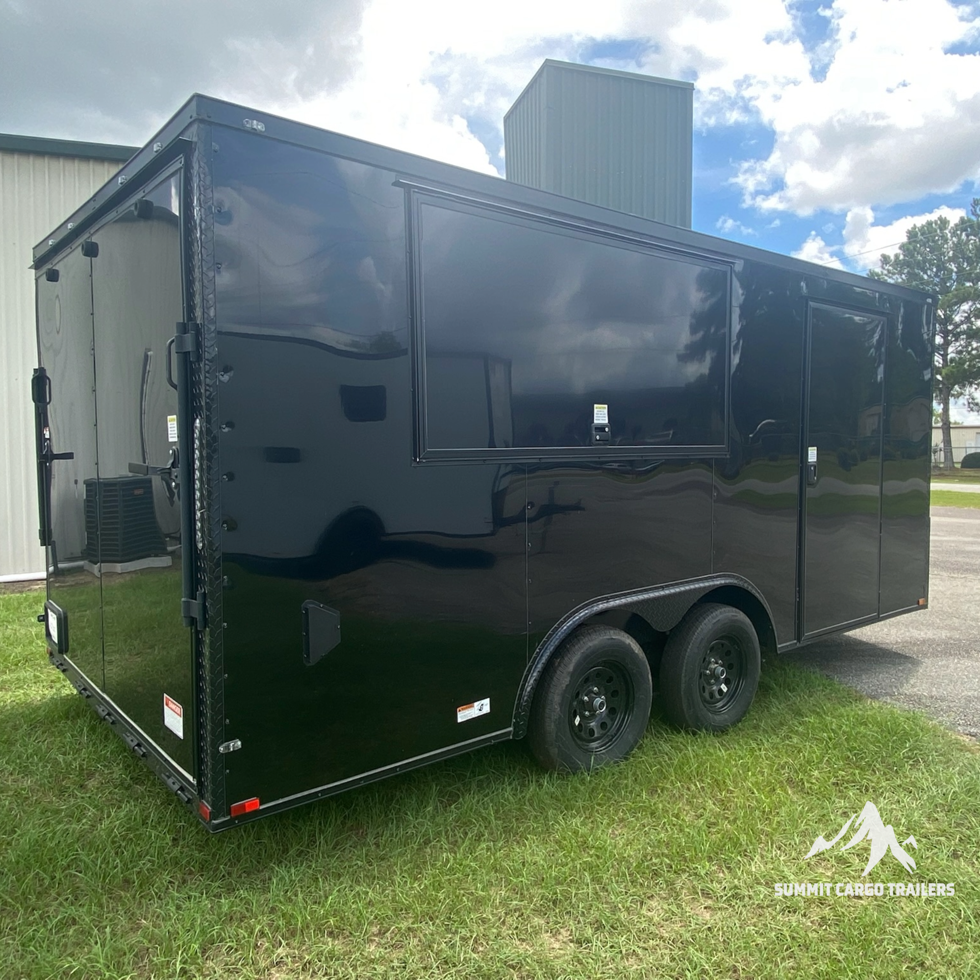 8.5X16TA Black Standard Concession Trailer