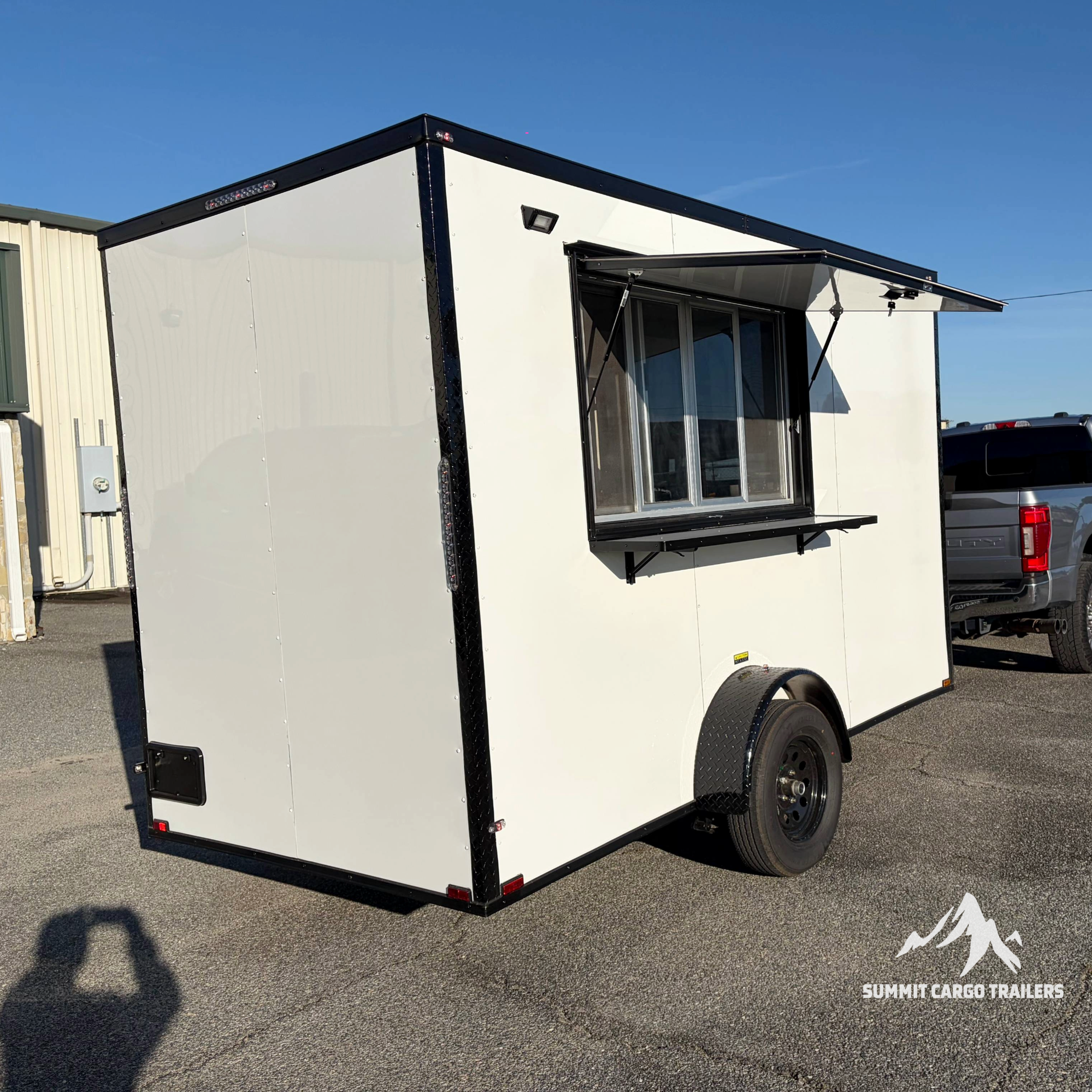 6X12SA White Concession Trailer