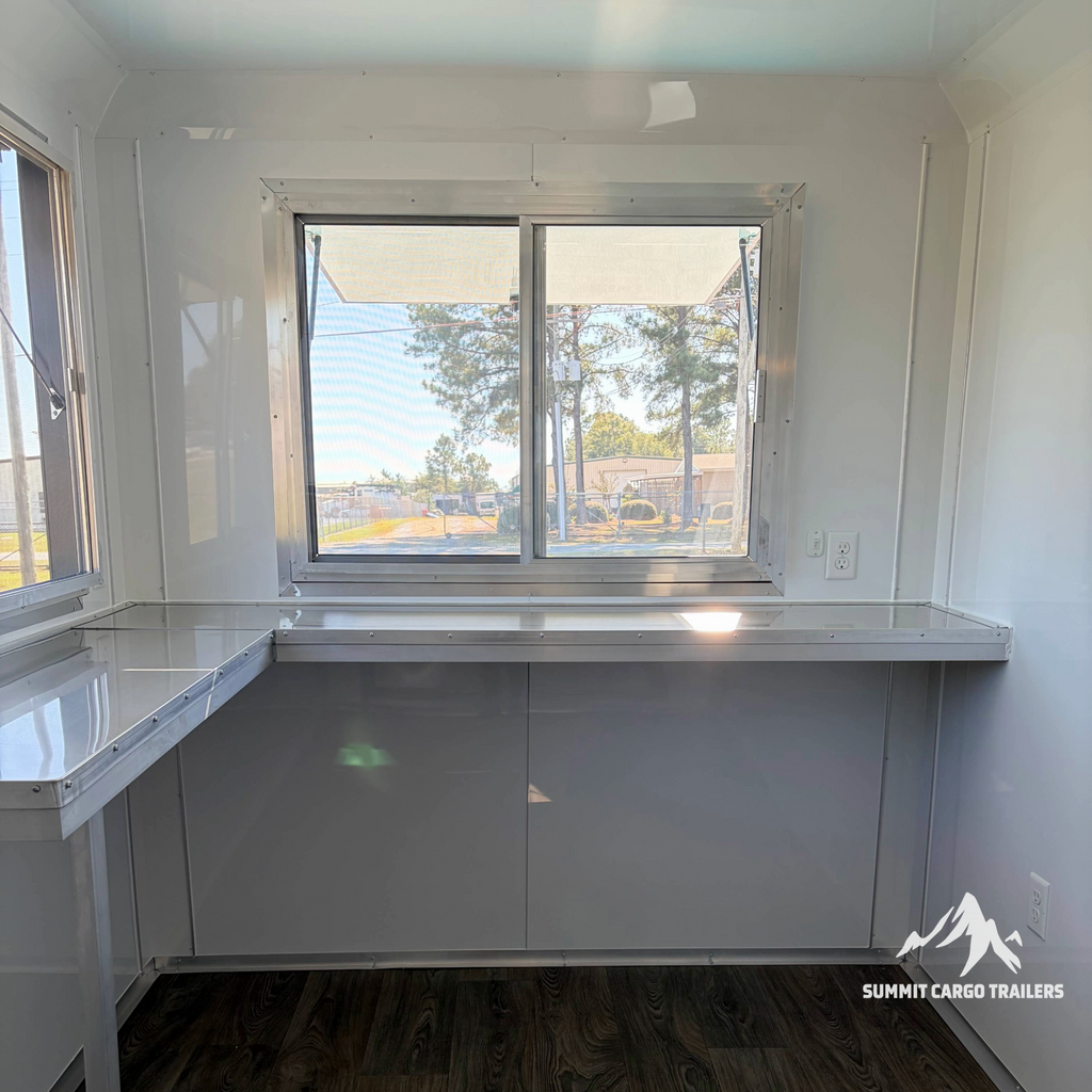 7X12TA Water Blue Concession Trailer