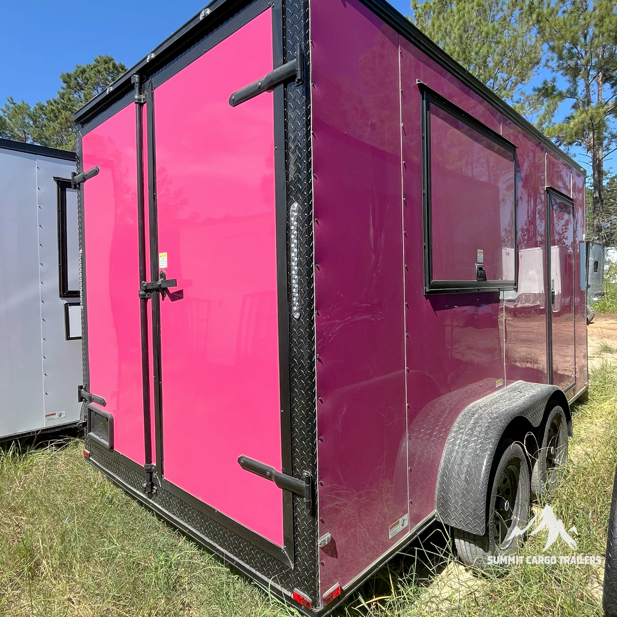 7X14TA Pink Concession Trailer