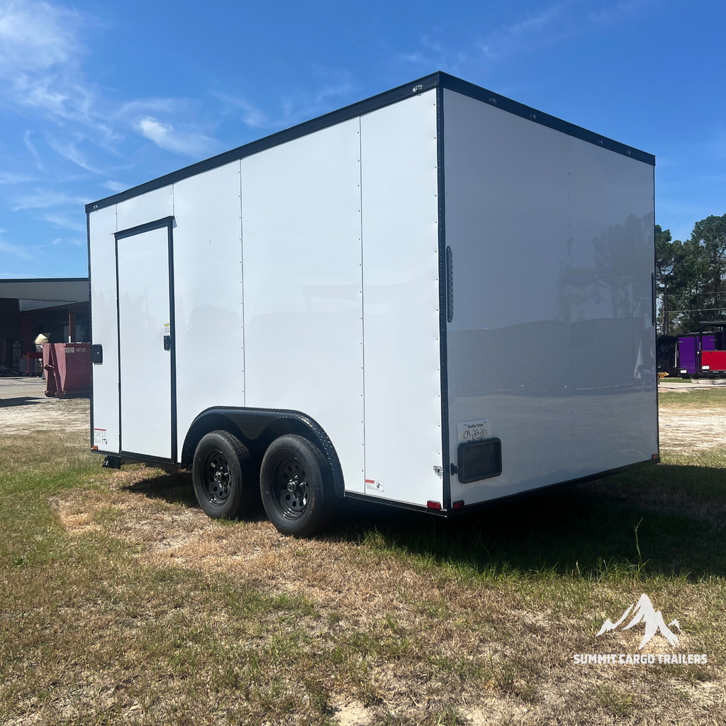 8.5X14TA White Concession Trailer