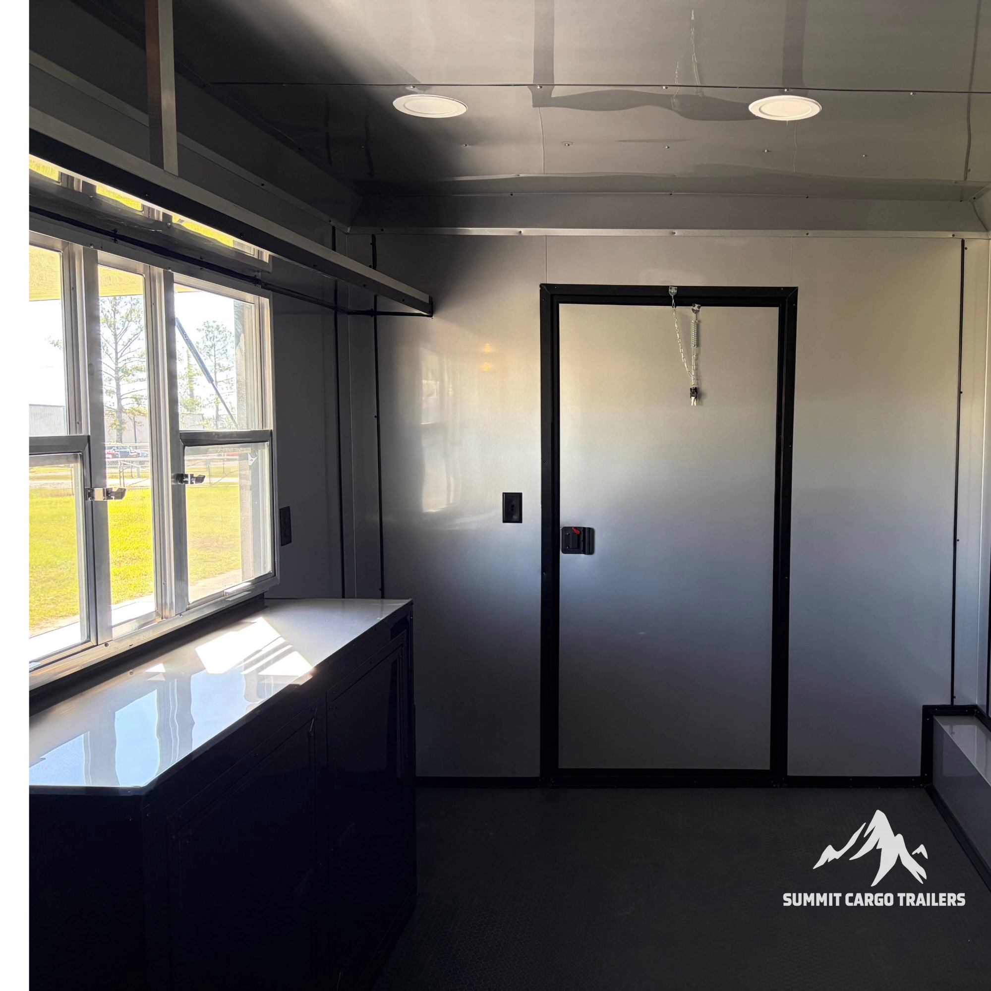 8.5X24TA3 White Concession Porch Trailer