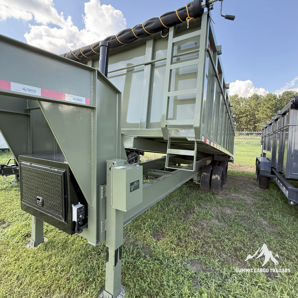 8.5X20TA Army Green Dump Trailer