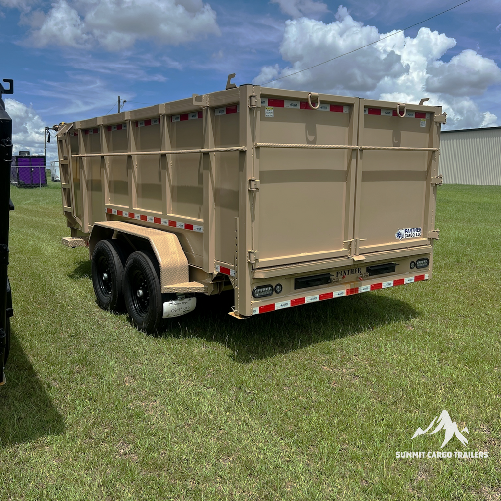7X14TA Tan Dump Trailer