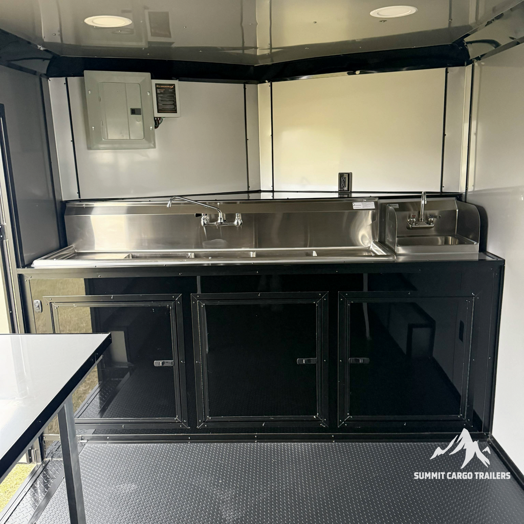 8.5X14TA Black Concession Trailer