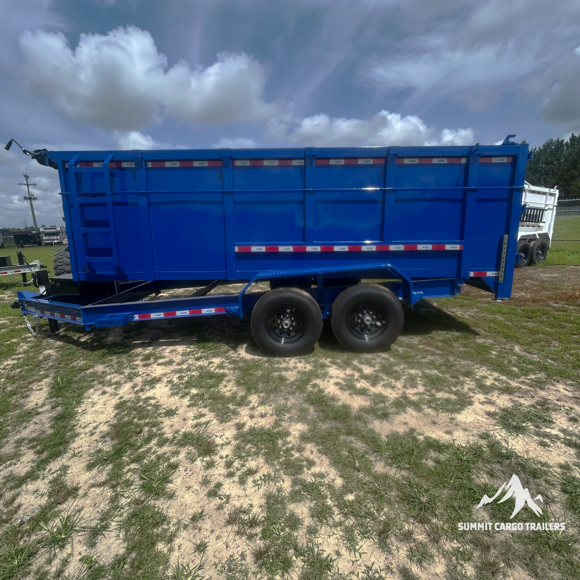 7X16TA Bright Blue Dump Trailer