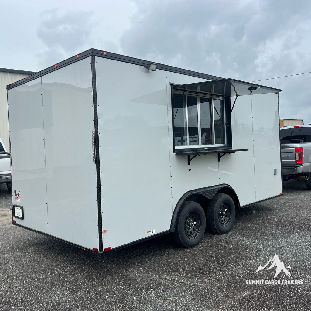 8.5X16TA White Concession Trailer