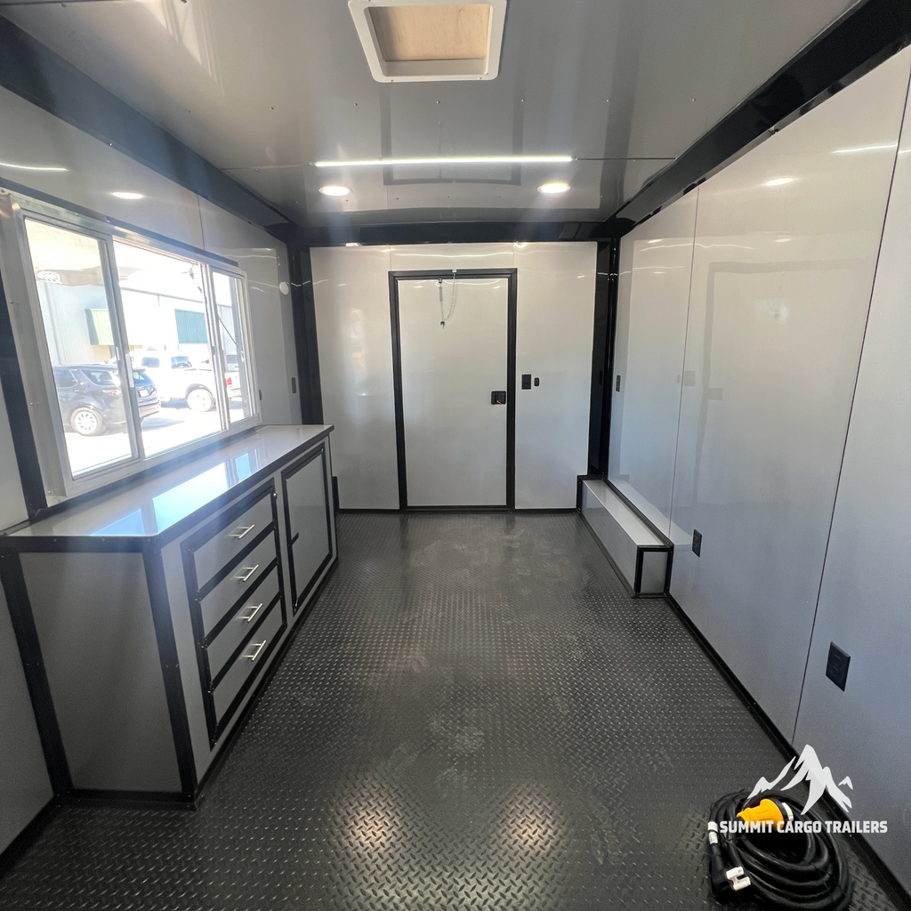 8.5X24 Charcoal Concession Porch Trailer