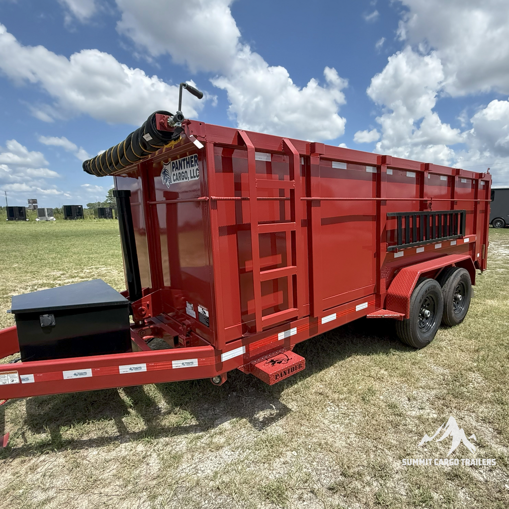 7X16TA Red Dump Trailer