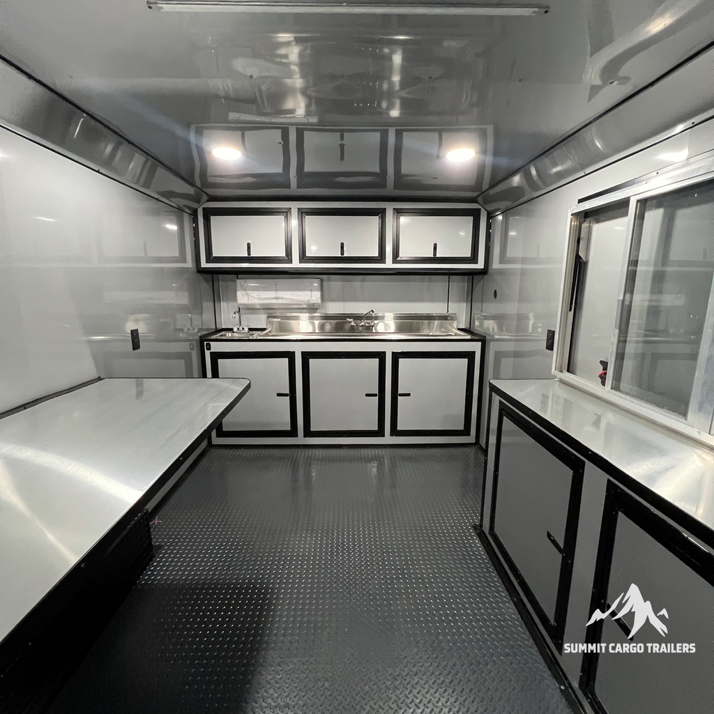 8.5X16TA Black Concession Trailer