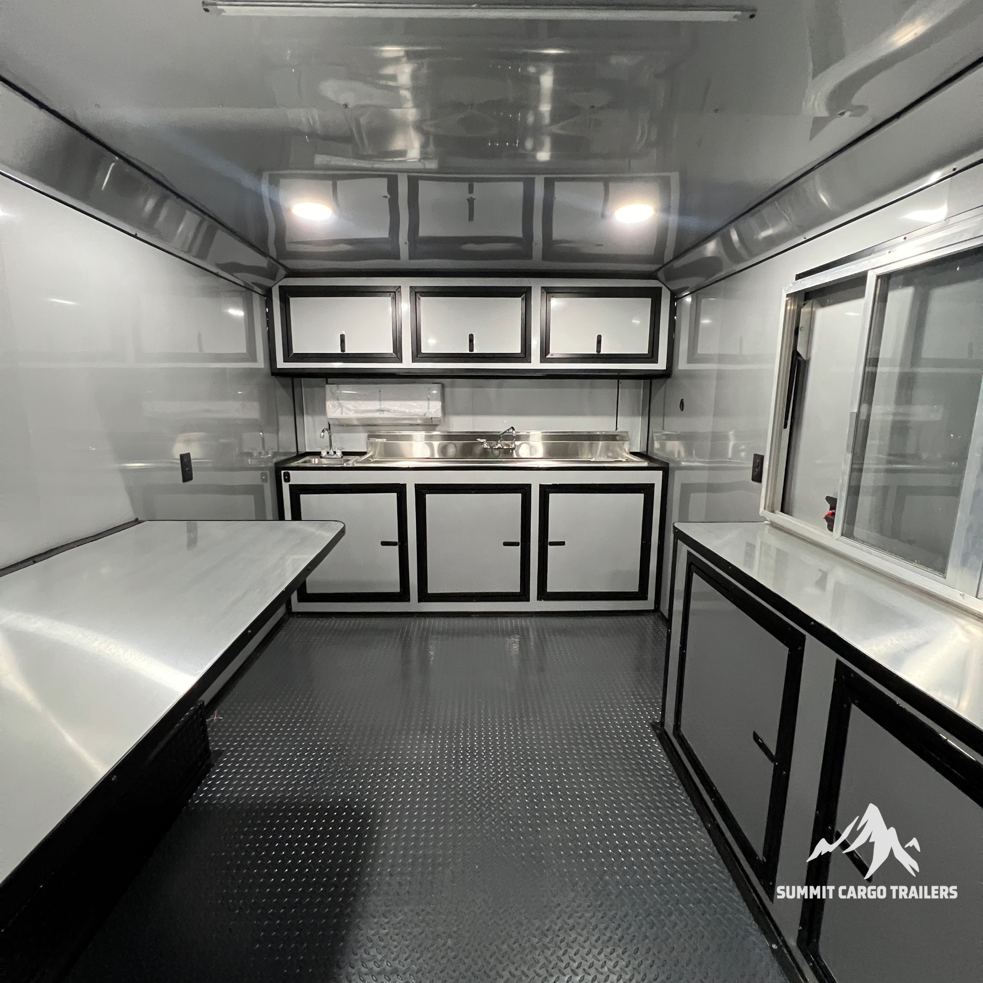 8.5X16TA Black Concession Trailer