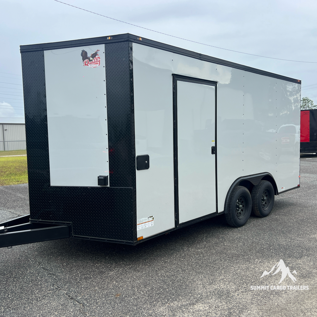 8.5X16TA White Concession Trailer