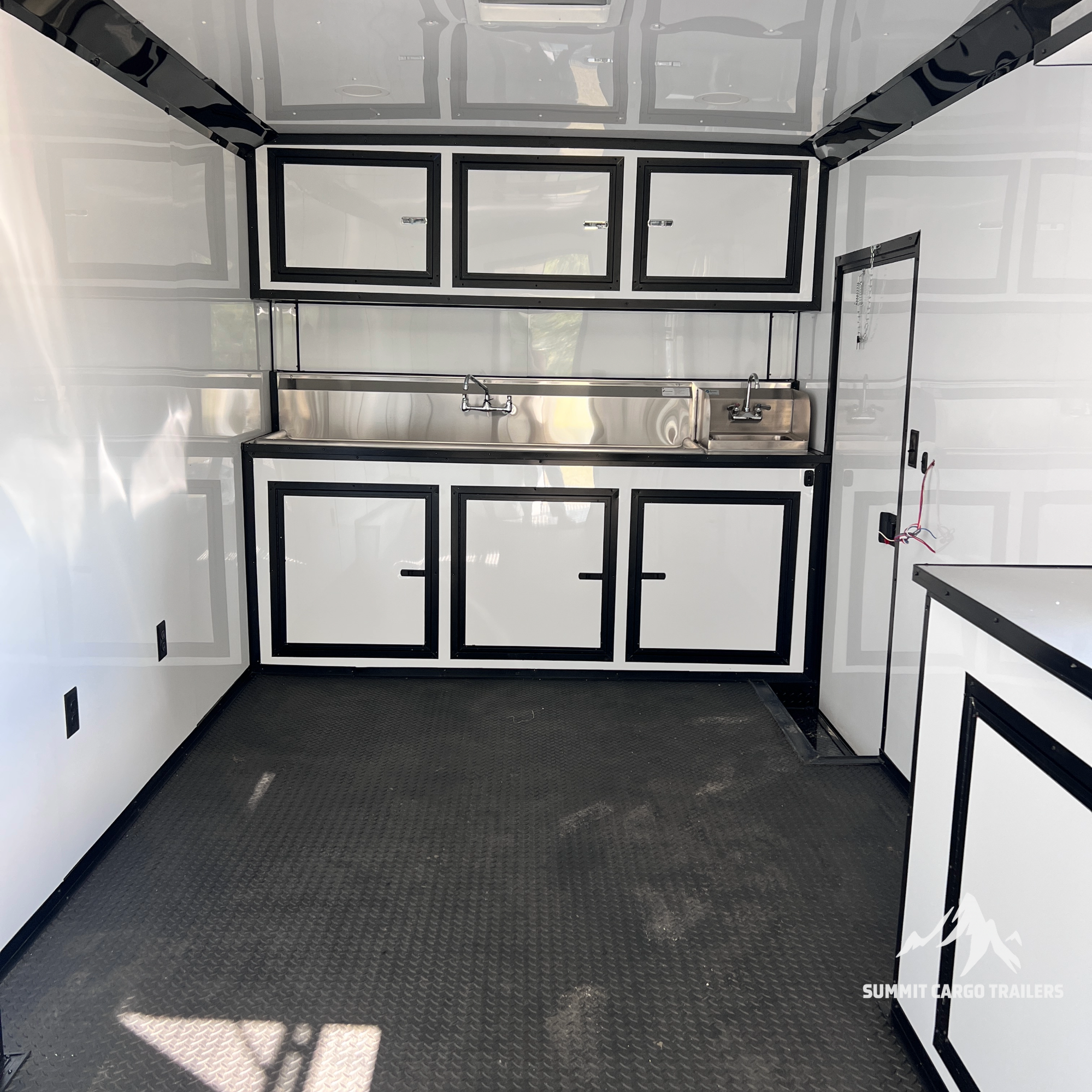 8.5X28TA Black Concession Gullwing Porch Trailer