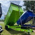 7X16TA Lime Green Dump Trailer