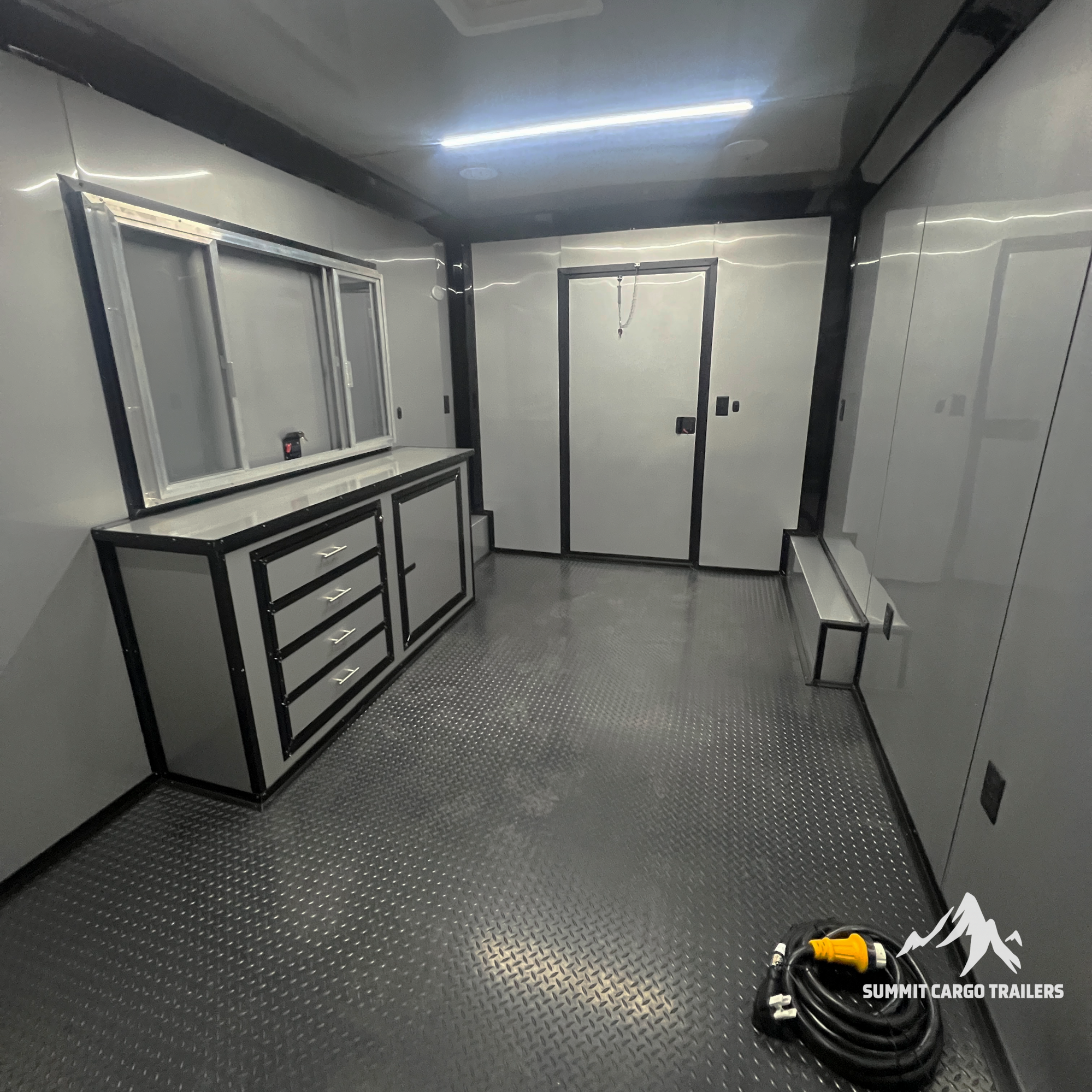 8.5X24 Charcoal Concession Porch Trailer