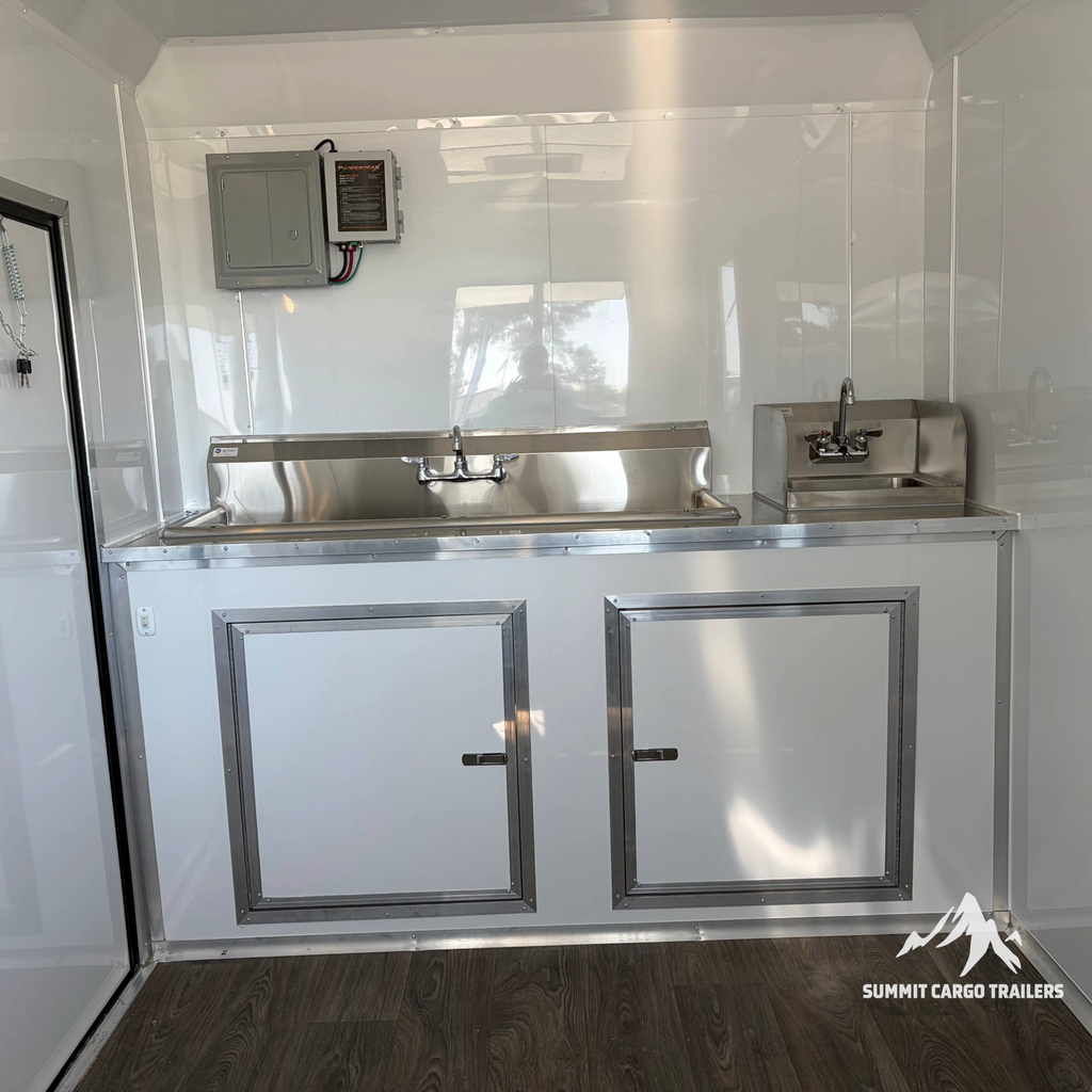 7X12TA Water Blue Concession Trailer