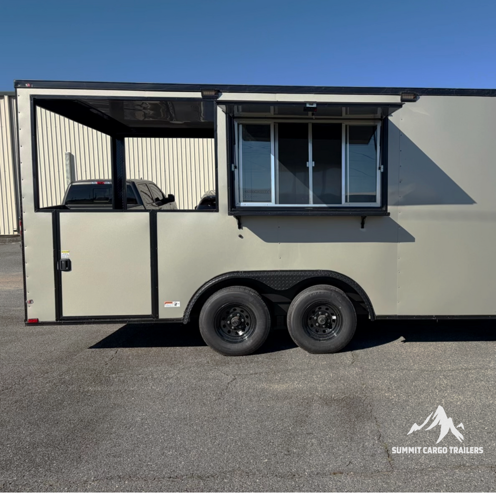 8.5X20TA Pewter Concession Porch Trailer
